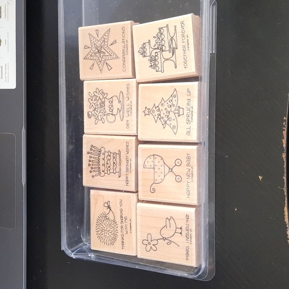 Fun & Fast Notes Set of 8 Stampin Up rubber stamps. - Picture 1 of 3